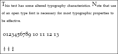 TextElement_Typog Screenshot showing text with altered typography.