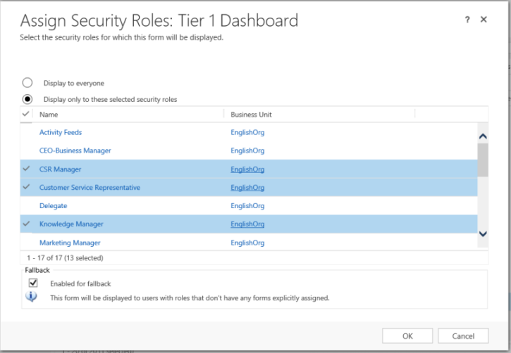Assign security roles Assign security roles.