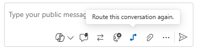 A screenshot of the reroute UI on the communication panel for representative to use.