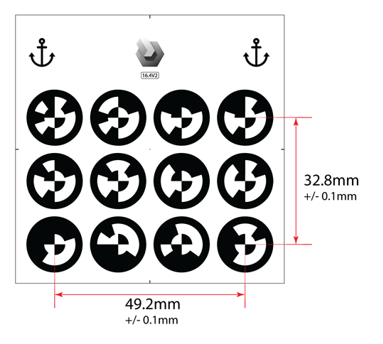 Circular code anchor measurements Circular code anchor measurements.