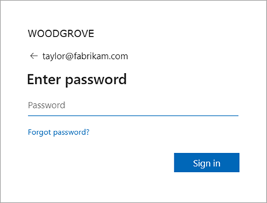 Screenshot that shows the forgot password link.