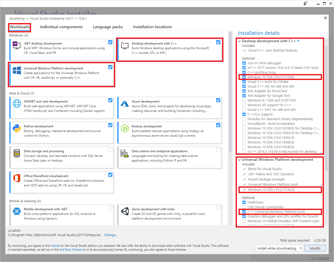 Visual Studio setup