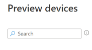 Screenshot that shows how to search for devices when creating an assignment filter in Microsoft Intune.