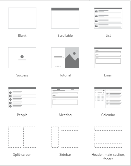 Screen layouts Screen layouts.