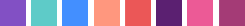 Screenshot of the color sequence for the Bloom theme.