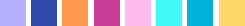 Screenshot of the color sequence for the Sunset theme.
