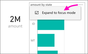 Screenshot of expand to focus mode.