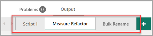 Screenshot of multiple tabs in the T-M-D-L view.