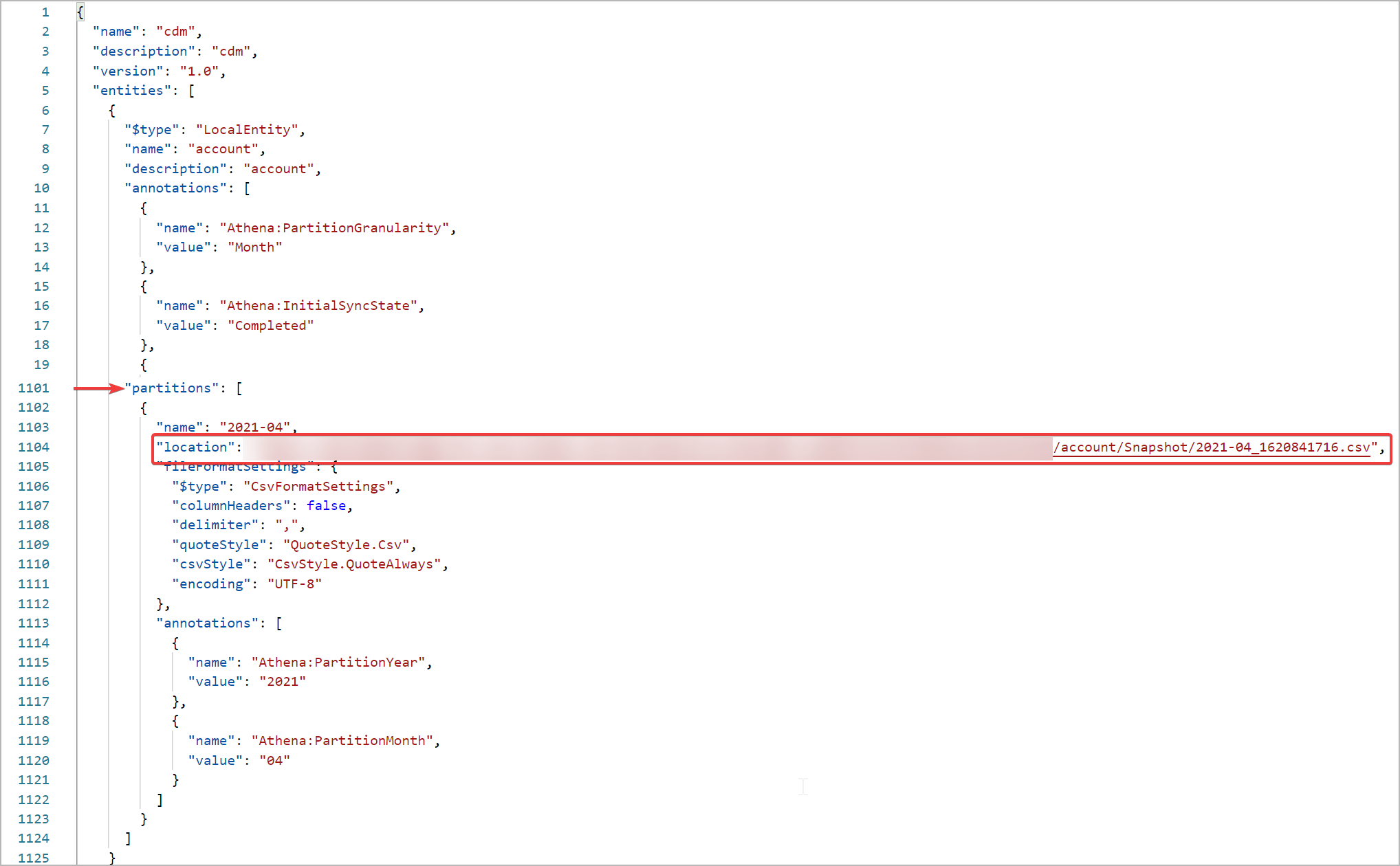 Sample snapshot model.json file Sample snapshot model.json file.