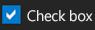 Pressed check box in the Dark theme