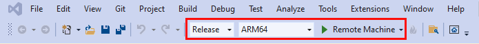 Screenshot of the Visual Studio build settings for if the user building to the HoloLens using Wifi.