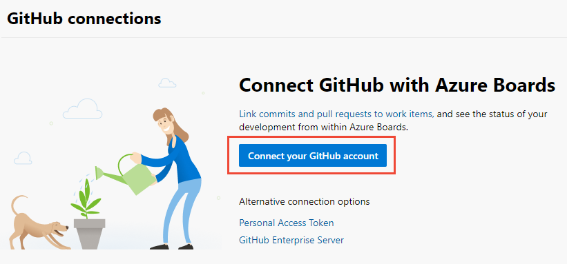 Captura de pantalla de la primera vez que se conecta con credenciales de GitHub.