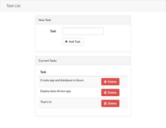 Captura de pantalla de la aplicación Laravel ejecutándose en App&nbsp;Service.