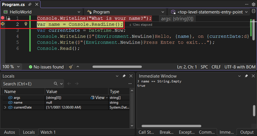 Visual Studio paso a paso por el método : C#