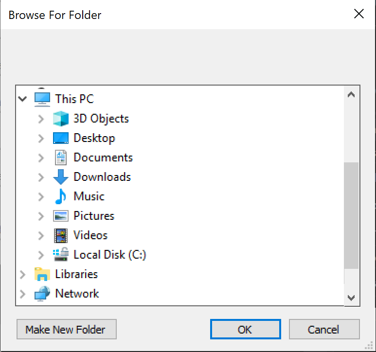 El control de diálogo de exploración de carpetas en el .NET Framework
