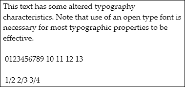 Captura de pantalla: Texto con tipografía modificada Captura de pantalla