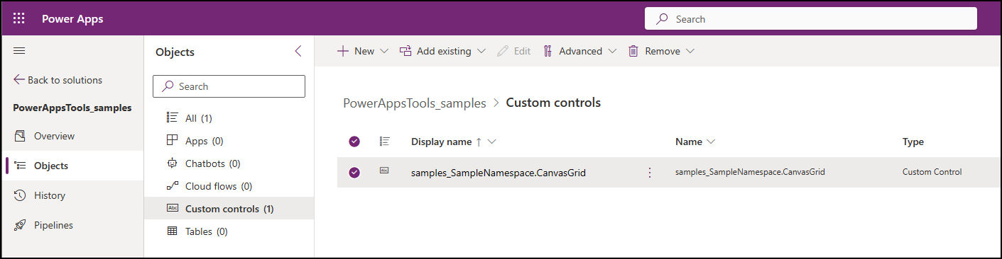 solución PowerAppsTools_samples