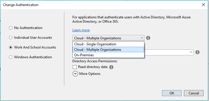 ASP.NET MVC Cuadro de diálogo Cambiar la autenticación.