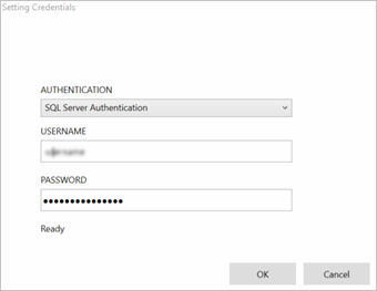 Escribir credenciales de base de datos