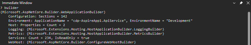 Captura de pantalla que muestra cómo abrir la ventana Inmediato en Visual Studio.