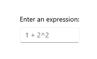 Un objeto NumberBox que contiene texto de marcador de posición que lee 