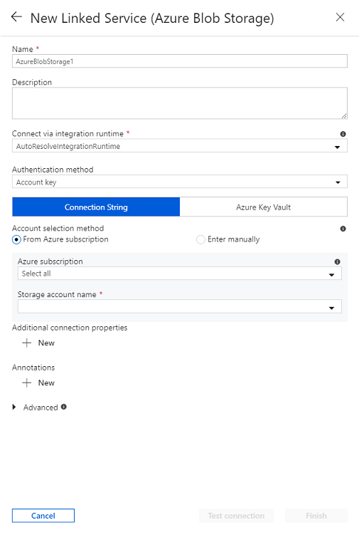 Preparare il servizio collegato all'Archiviazione BLOB di Azure per la pre-elaborazione