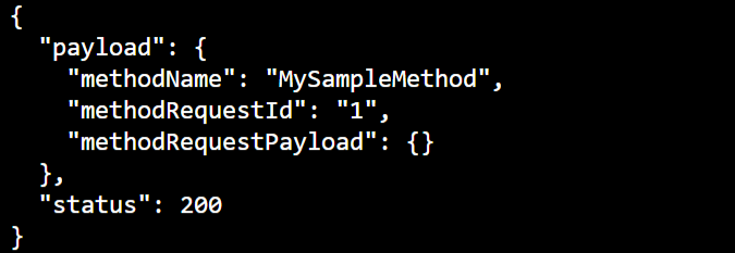 Screenshot che mostra un dispositivo simulato che visualizza l'output dopo che è stato richiamato un metodo.