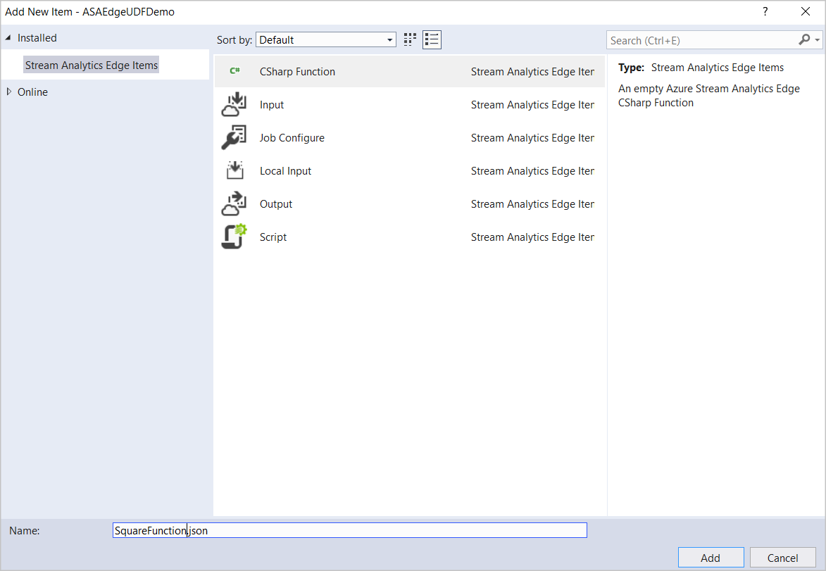 Selezionare la funzione CSharp dagli elementi edge di Analisi di flusso in Visual Studio