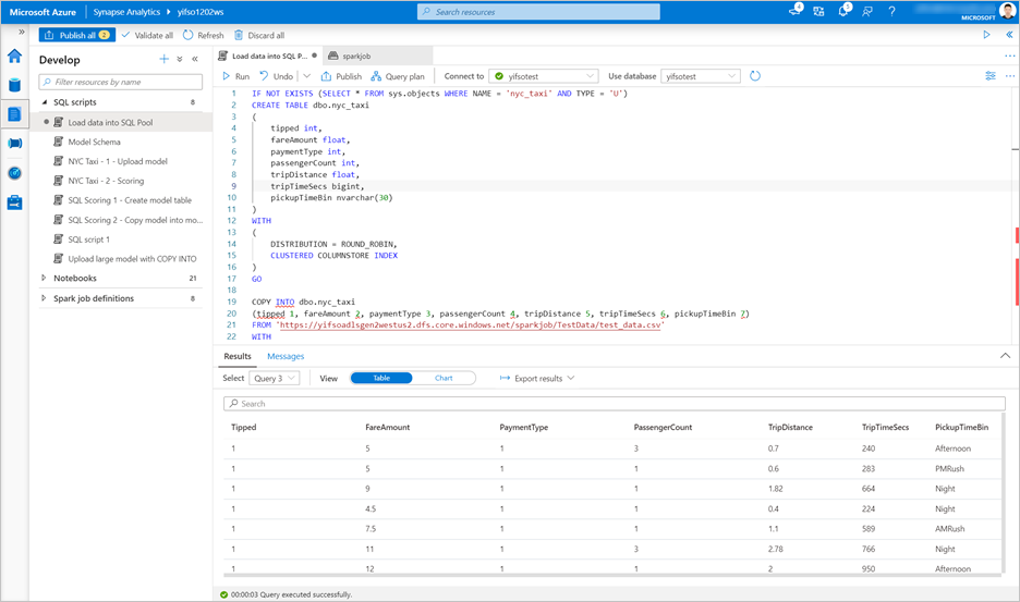 Caricare dati in un pool SQL dedicato