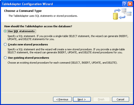 Interrogare i dati usando un'istruzione SQL ad hoc