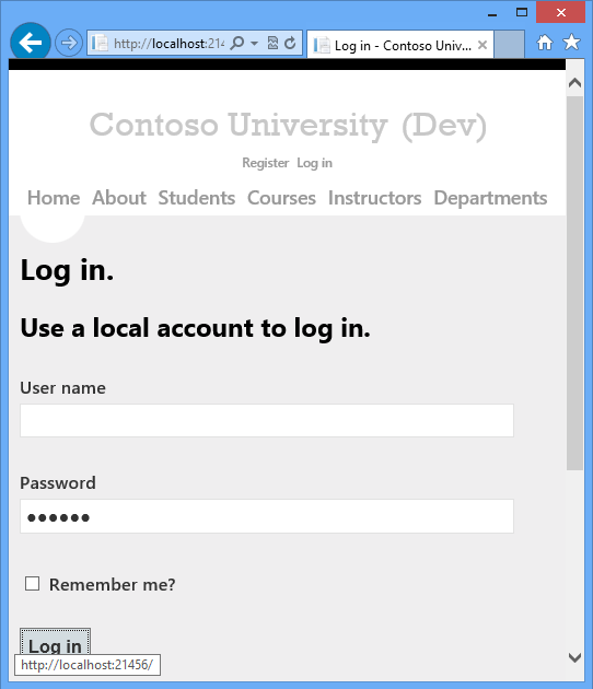 Pagina di accesso