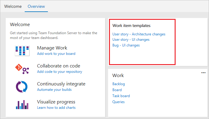 Screenshot di un widget Markdown con collegamenti ai modelli.