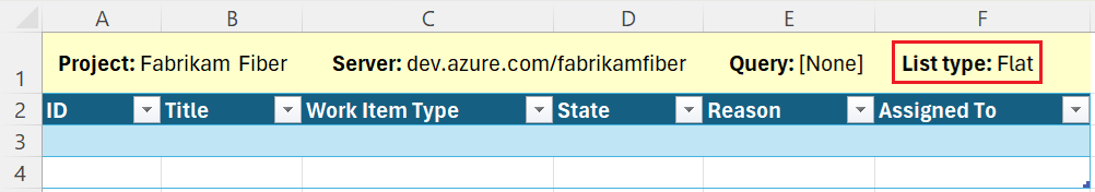 Screenshot del foglio di lavoro 