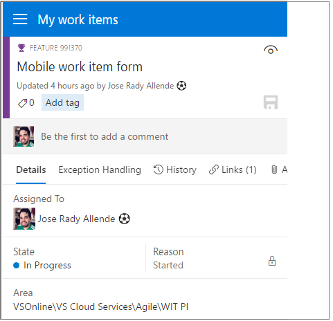 Modulo per elemento di lavoro per dispositivi mobili