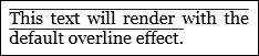 Screenshot: Screenshot di TextDecorator overline