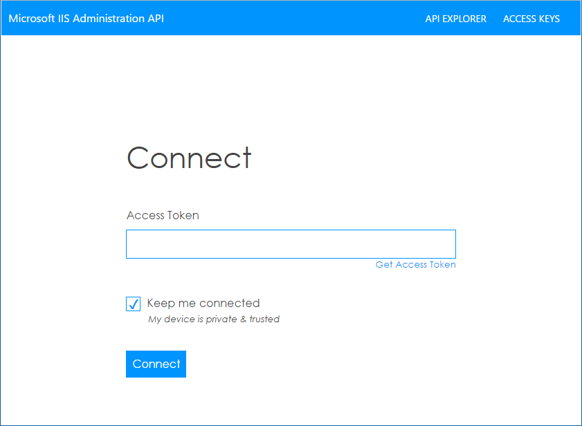 Connecting to the API Explorer Connecting to the API Explorer
