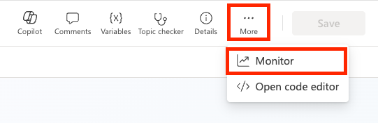 Screenshot che mostra il menu Altro per un argomento, con l'opzione Analisi evidenziata.