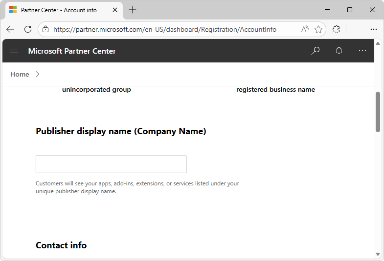 Company name