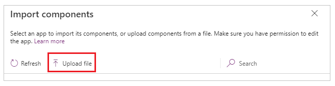 Importa un file di componenti.