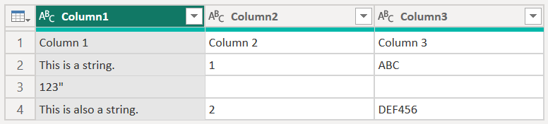 Caricamento di un file CSV con interruzioni di riga tra virgolette applicate.