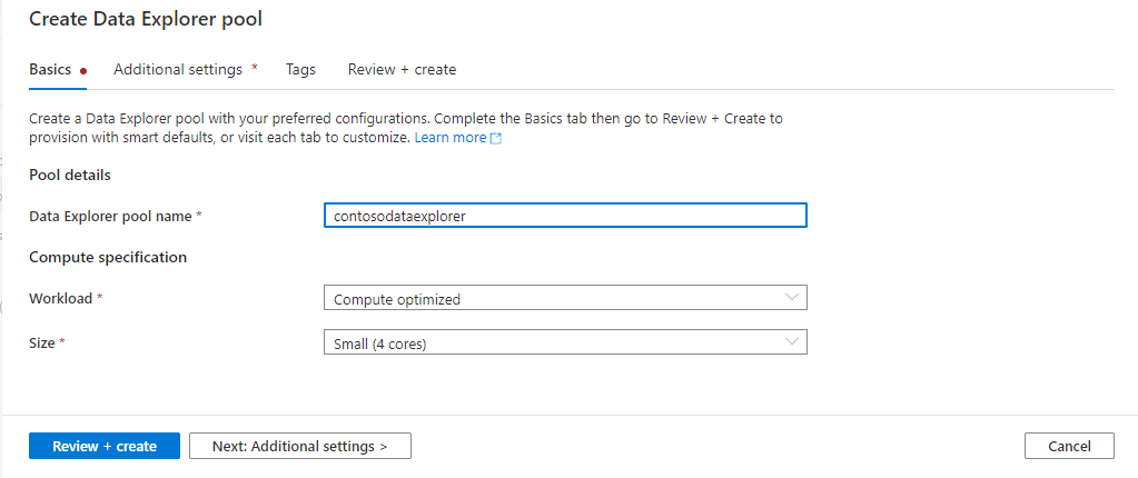 Nozioni di base per il nuovo pool di Esplora dati di Synapse Studio