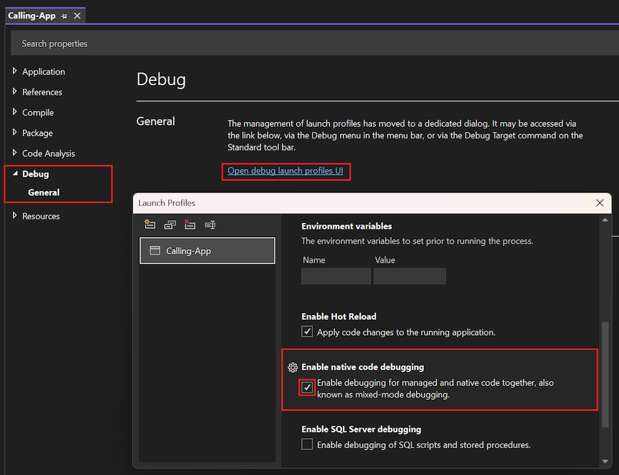 Abilitare il debug in modalità mista