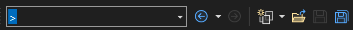 Screenshot della casella combinata di Vai a Trova sulla barra degli strumenti standard.