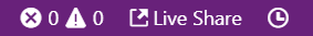 Elemento della barra di stato per l'accesso a Visual Studio Code
