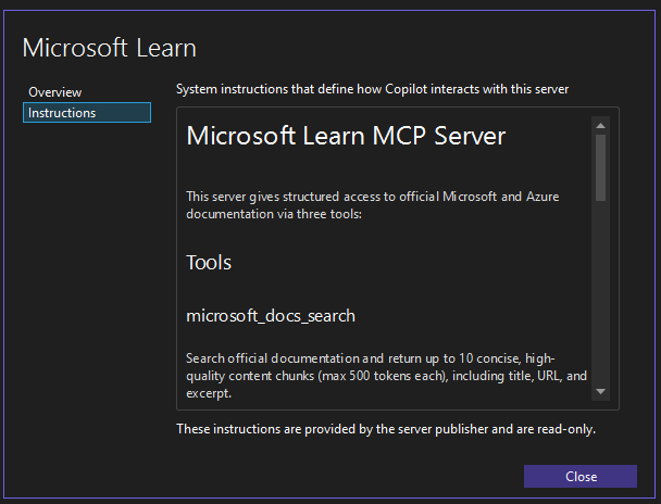 MCP in Visual Studio