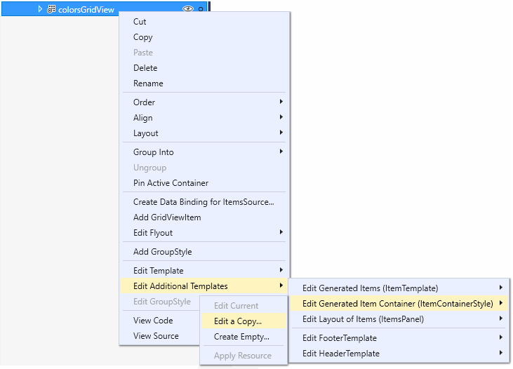 Editor di Visual Studio