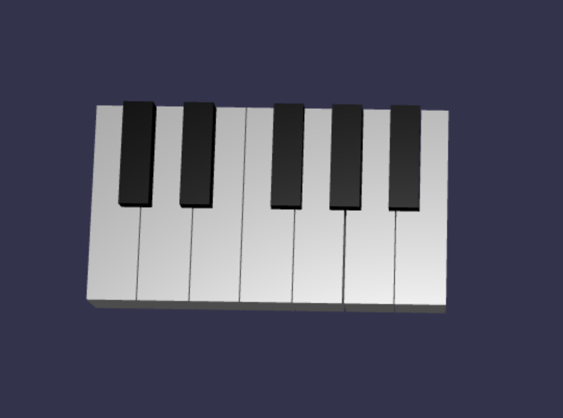 Tastiera per pianoforte con un solo registro