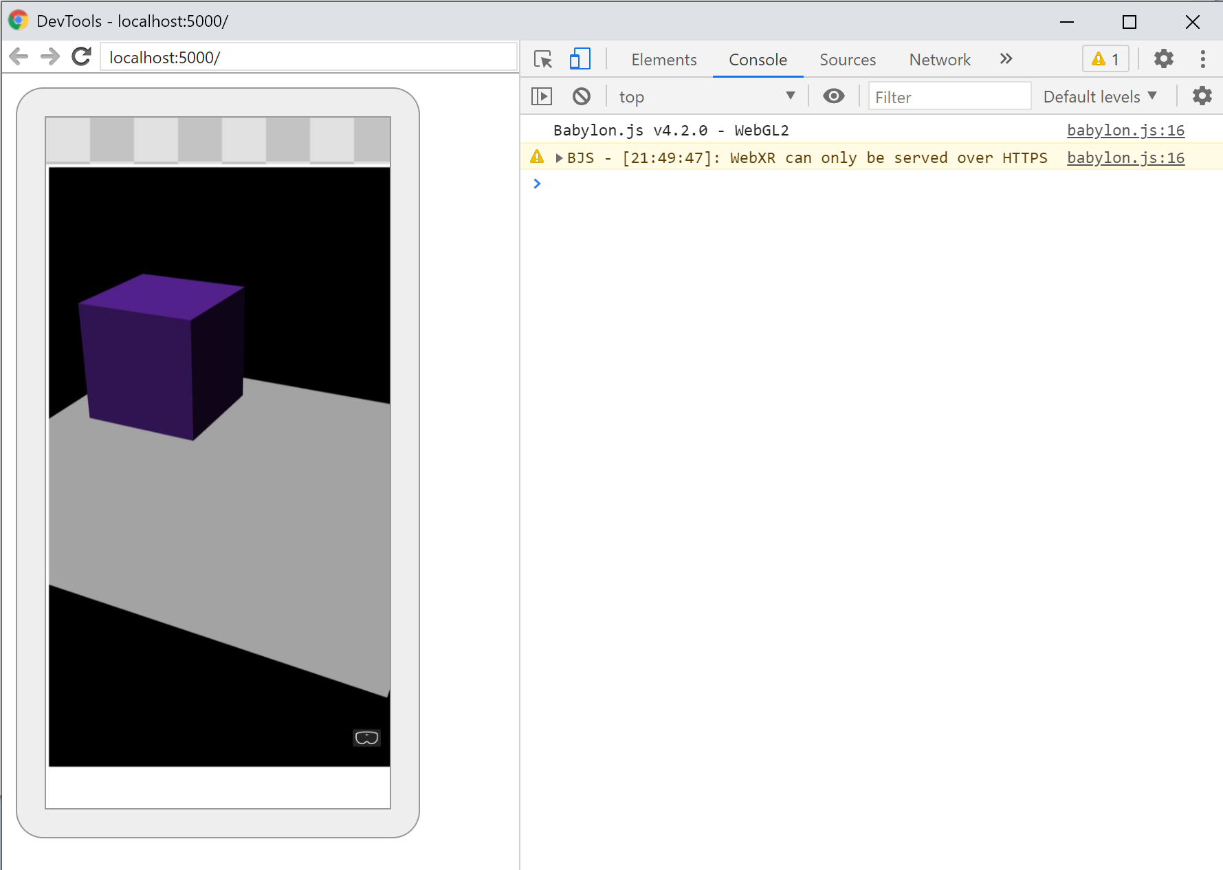 finestra Di debug di Chrome DevTools