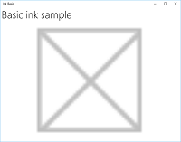 Screenshot di InkCanvas vuoto con un'immagine di sfondo.