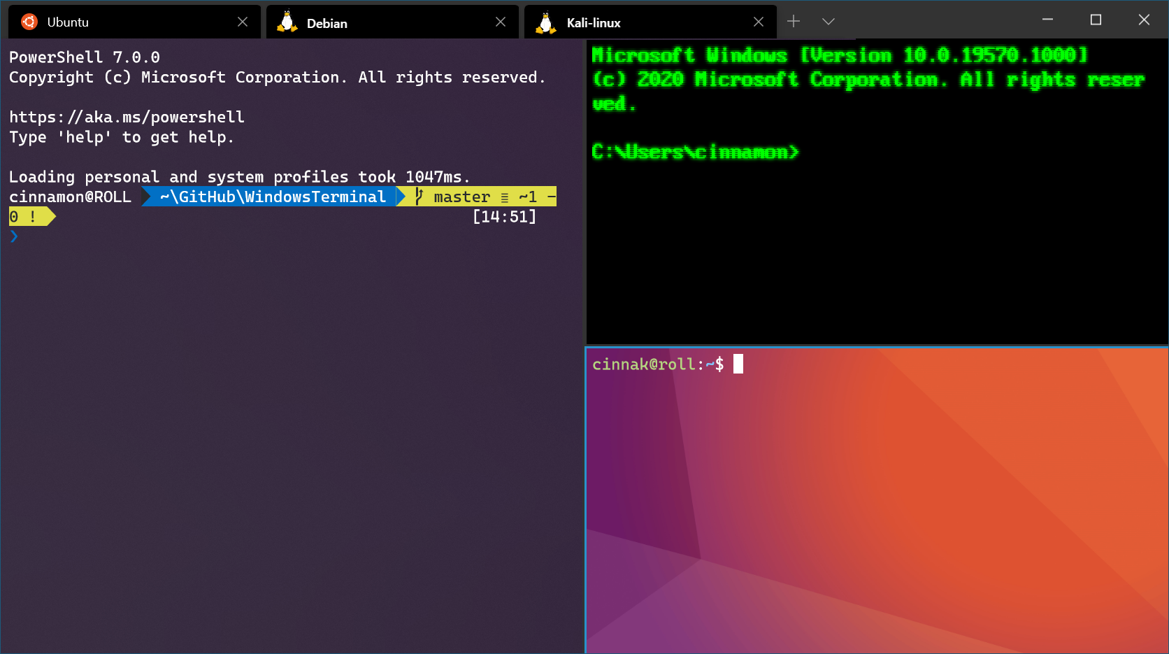 Terminale Windows screenshot